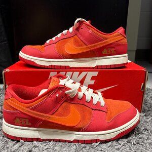 FD0724-657 Nike Dunk Low ATL University Red Bright Crimson Orange (Men's) 9.5